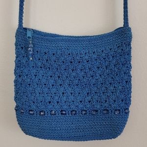 Crossbody Blue Crocheted Purse